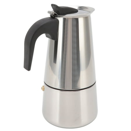 

Moka Pot Double Bottom Stainless Steel Electric Coffe Maker For Home 100ml 200ml 300ml 450ml 600ml
