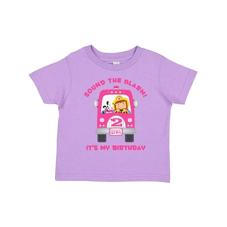 

Inktastic Fire Truck Girl 2nd Birthday Gift Toddler Toddler Girl T-Shirt