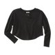 thumbnail image 1 of Aeropostale suéter de punto con estampado animal recortado para mujer, negro, extra pequeño, 1 of 1