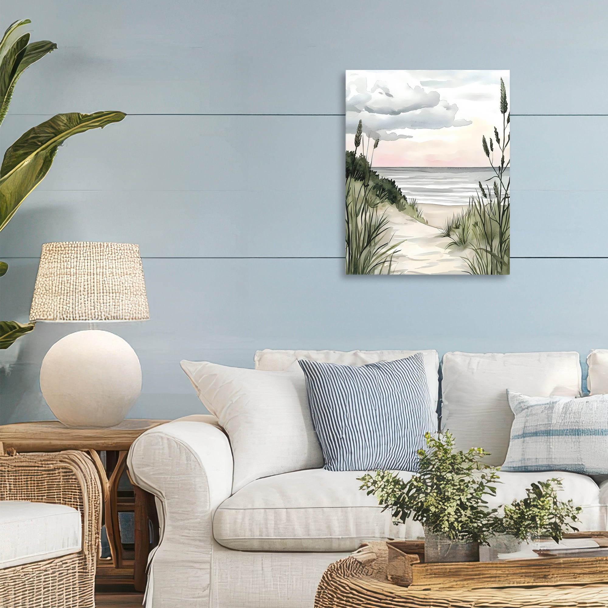 Stupell Industries Coastal Calm Seaside Dunes Canvas Wall Art, design by Riley B