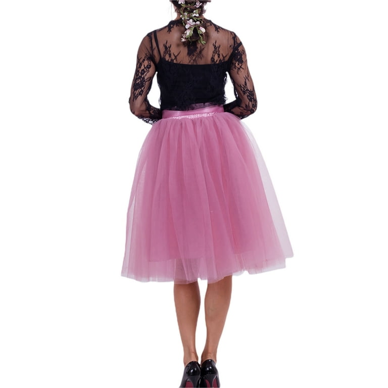 Women Girls Princess Ballet Tulle Tutu Skirt Wedding Party Evening Prom  Rockabilly Mini Dress 