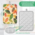 thumbnail image 6 of Yayeee Pot Holders Kitchen Heat Resistant with Pocket 7"x9.8" Cotton Oven Cooking Hot Pads, Green Retro Autumn Leaves, 6 of 7