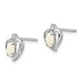 thumbnail image 2 of Primal Gold 14 Karat White Gold Opal Diamond Earrings, 2 of 3