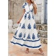 thumbnail image 4 of Vestido PRETTYGARDEN 2025 Verano Casual Cuello en V Floral M, 4 of 8