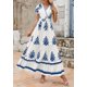 thumbnail image 4 of Vestido PRETTYGARDEN 2025 Floral Boho Maxi con Escote en V XL, 4 of 8