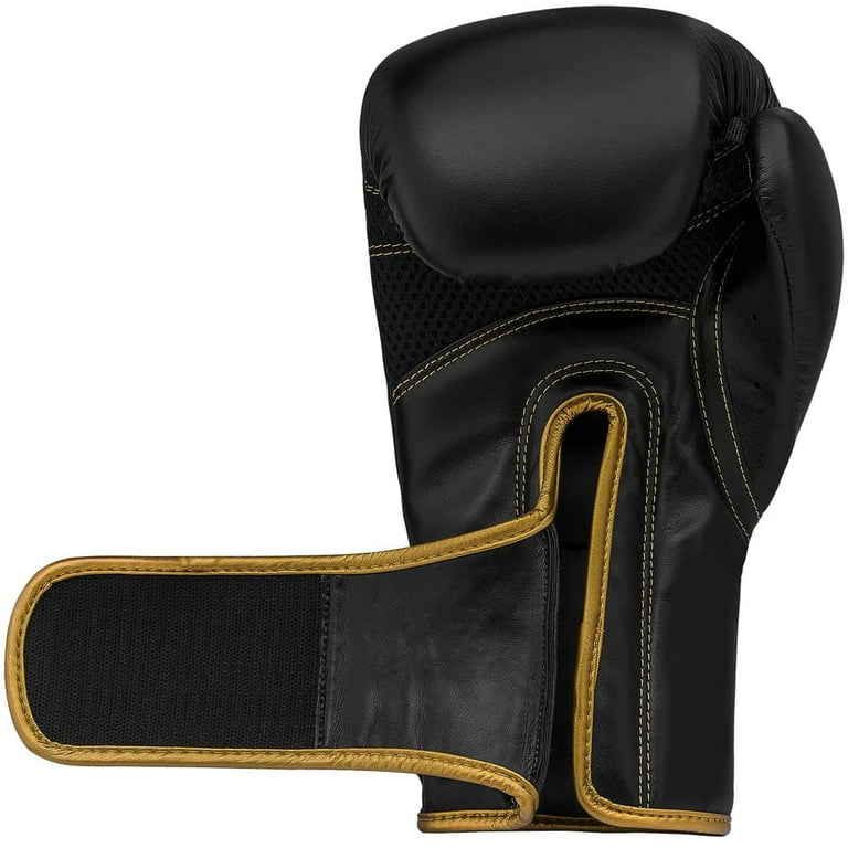 Adidas Hybrid 80 Boxing Gloves, pair set - Training Gloves for Kickboxing -  Sparring Gloves for Men, Women and Kids- Black/Gold, 16oz