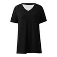 thumbnail image 5 of Basic T Shirts for Women 2025 Summer Casual Lightweight Short Sleeve V Neck Loose Plain Tshirt Womens T Shirts, 5 of 6