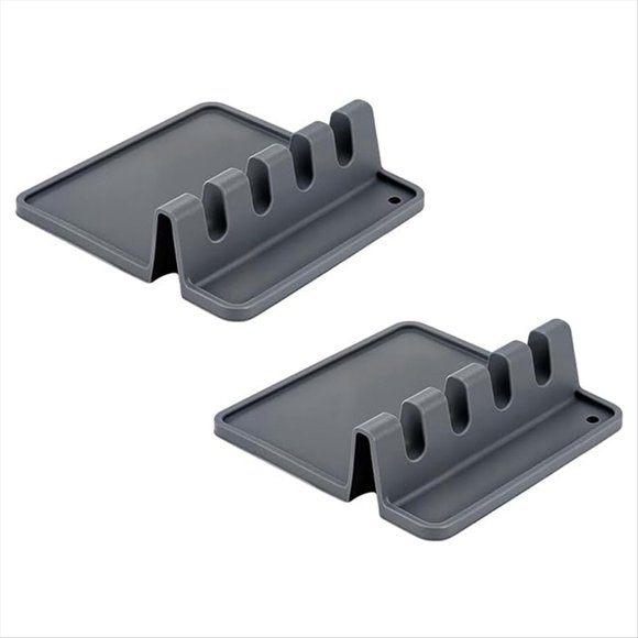 2 Soportes de Silicona para Pinceles, Organizador Rectangular con 4 Ranuras para Artistas Que Dibujan y Secan Pinceles Gruesos.