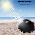 thumbnail image 5 of Anuirheih Womens Sun Visor Hats, Ice Silk Sun Hat Wide Summer UV Protection Beach Cap Sunscreen Comfortable Breathable Foldable Storage(Black), 5 of 7