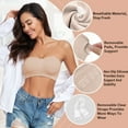 thumbnail image 5 of Strapless Bra for Women Non-Slip Silicone Wireless Bandeau Bras Seamless pads Bralette Tube Top Bra,Clear Bra Straps Included, 5 of 7
