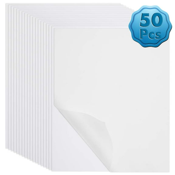 Clear Vellum Paper 50 Sheets Translucent Printing Paper 8.5x11 Inches for Sketching Drawing Animation Party Decorations, White