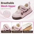 thumbnail image 4 of TARANIS Toddler Shoes for Girls and Boys, Non-Slip Breathable Wide Toe Baby Sneakers, Pink, 4 of 9