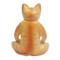 thumbnail image 3 of NOVICA Wood Statuette Meditating Cat Orange and White from Bali Indonesia Sculpture Animal Themed Thought Meditation Yoga [6in H x 4.5in W x 2.6in D] 'Peaceful Kitty in Orange', 3 of 5