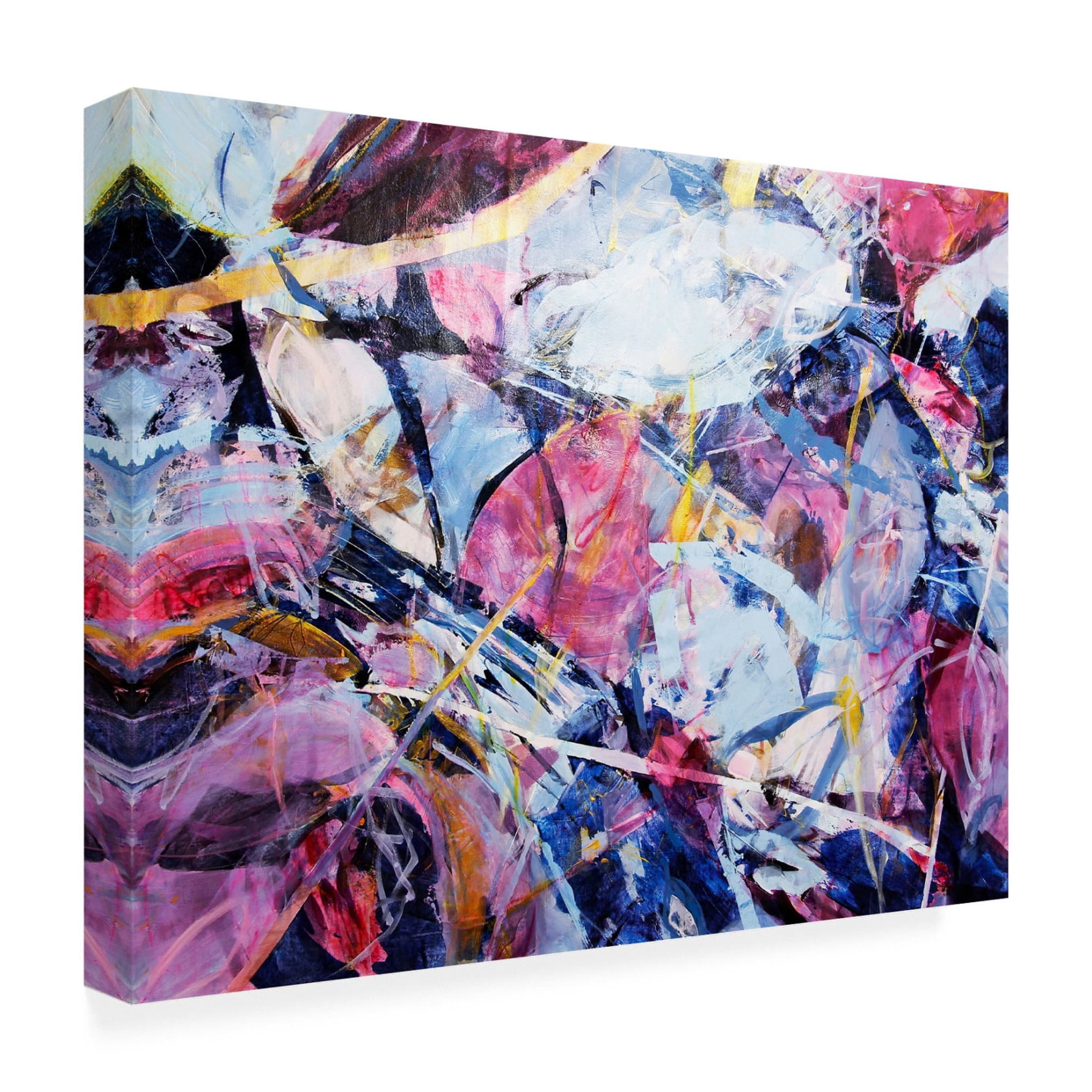 Canvas Wall Art - Kati Bujna 'Icy Winter Leaves 4' Wall Art for Living Room, Bedroom, or Office Décor by Trademark Fine Art - 32 x 24 Inches