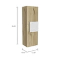 thumbnail image 3 of Magna Surface Mount, Frameless 1-Door Medicine Cabinet with 3 Shelves - Wood Grain, 3 of 9