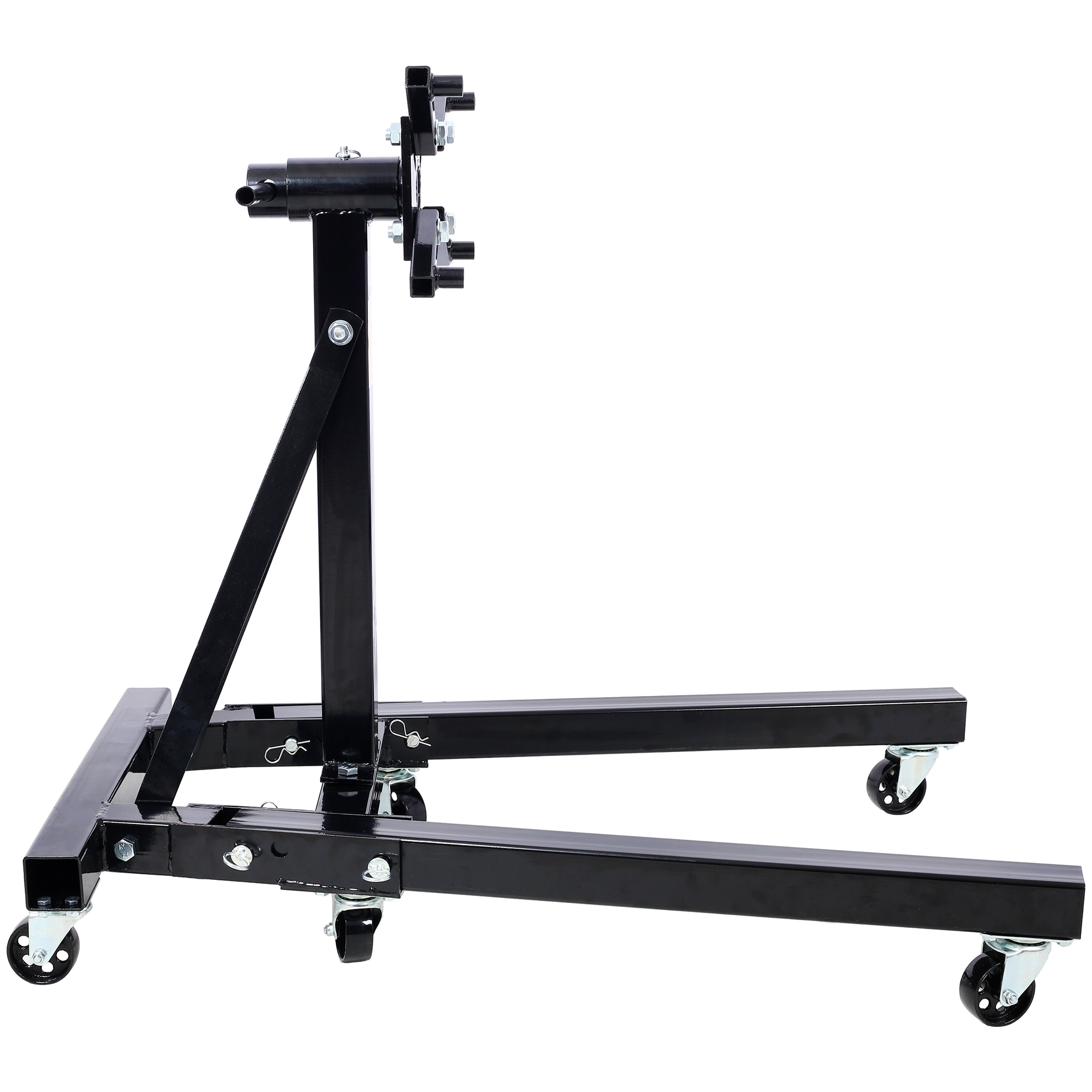 Floor Jack, Folding Engine Stand 2000 LBS Capacity Motor Hoist 360 Degree Adjustable Mounting Head Dolly Mover Auto Repair Rebuild Jack,black, Black Car Jack,Steel Scissor Jack