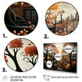 thumbnail image 3 of Designart "Cozy Village in Moonlit Autumn I" Cityscapes Framed Wall Art Decor - Industrial Orange City Art Deco Entryway Framed Wall Art, 3 of 6