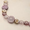 thumbnail image 3 of Bead Landing Lavender Garden Czech Glass Flat Round Bead Mix - Lavender Floral Beads in Assorted Sizes for Jewelry Making, Crafts & Home Decor, 6 Pack, 3 of 3