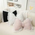thumbnail image 2 of Bow Pillow Bow Shaped Pillow Decorative, Soft Bowknot Throw Pillow Sofa Lumbar Pillow Car Backrest Cushion,Novelty Bow Pillow Plush Cushion Home & Car Decoration (Pink), 2 of 8