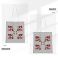thumbnail image 3 of DouZhe Reusable Grocery Bags, Heavy Metal Music Skull Lightweight Polyester Canvas Cloth Tote Bag for Travle Gym Shopping School, 15" x 16", 3 of 7