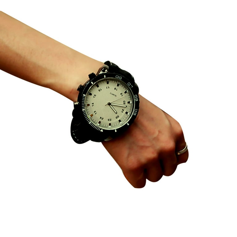 Bigstone Sport Large Dial Men Women Faux Leather Band Quartz Wrist Watch Couple Gift Walmart