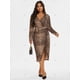 thumbnail image 2 of Vestido Midi Envolvente Talla Extra Leopardo y Cinto Rosegal  Vestidos casuales de talla grande, 2 of 5