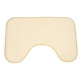 thumbnail image 2 of Cozival Toilet Rug, U-Shaped Contour Bathroom Rug Set, Plush Pile with Non-Slip Backing for Toilet And Floor, Absorbent And Soft, Machine Washable, 16X24 Inch, Bathroom Rug Set, Beige, 2 of 2