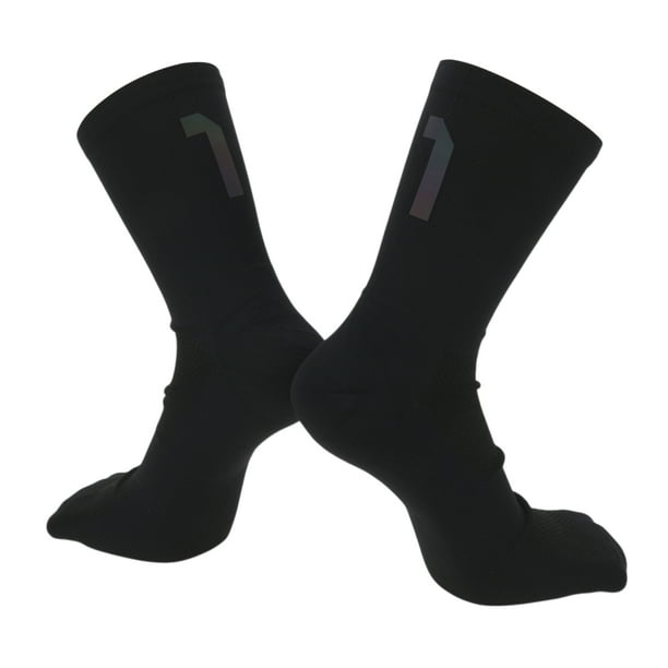 Calcetines de ciclismo únicos y económicos, transpirables, moldeadores, absorbentes de sudor, antifricción, tamaño L, 1 par