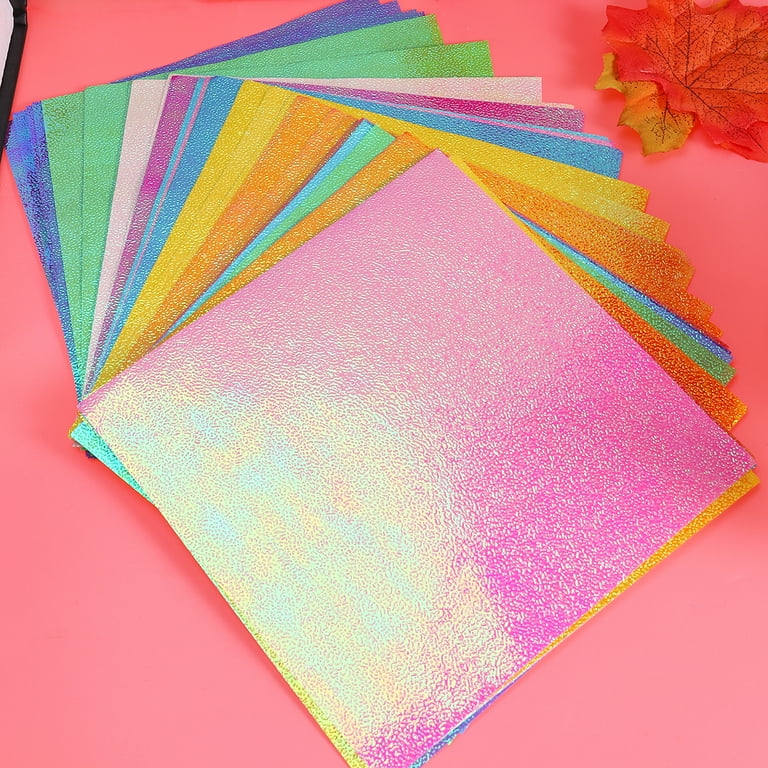 Paper Origami Folding Square Craft Sheets Iridescent