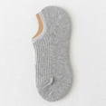 thumbnail image 2 of CUZIBR Socks For Women Solid Color No Show Low Cut Boat Socks Non- Concealed Sports Casual Solid Color Casual Breathable Socks,Grey,One Size, 2 of 3