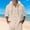 Khaki, variant on Long Sleeve Mens Shirts Casual Workout Hooded Cotton Linen Men T Shirts Drawstring Lightweight Button Solid Tops