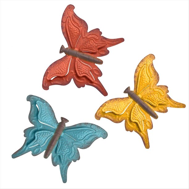 Decoración de Pared de Mariposa Tridimensional de Metal, Escultura de Pared de Arte de Mariposa, Decoración de Pared de Mariposa para Interiores del Hogar
