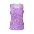 thumbnail image 6 of Sigee Lilac Glittering for Women's Workout Tank Top,Running Tank Tops,Sleeveless Gym ClothesLarge, 6 of 8