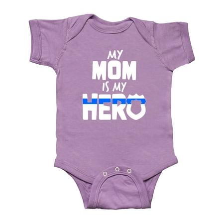 

Inktastic My Mom is my Hero Police Officer Family Gift Baby Boy or Baby Girl Bodysuit