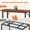 thumbnail image 5 of 10-30 Gallon Fish Tank Stand, 2-Tier Heavy Duty Aquarium Terrarium Shelf, Rustic Brown, 30" L x 11.8" W x 30.7" H, 5 of 16