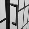 thumbnail image 4 of JERFIT 40x72 inch Frameless Pivot Shower Door with Patterned Glass, 10mm Tempered Glass, Open Entry Design in Matte Black for Bathroom, 4 of 9