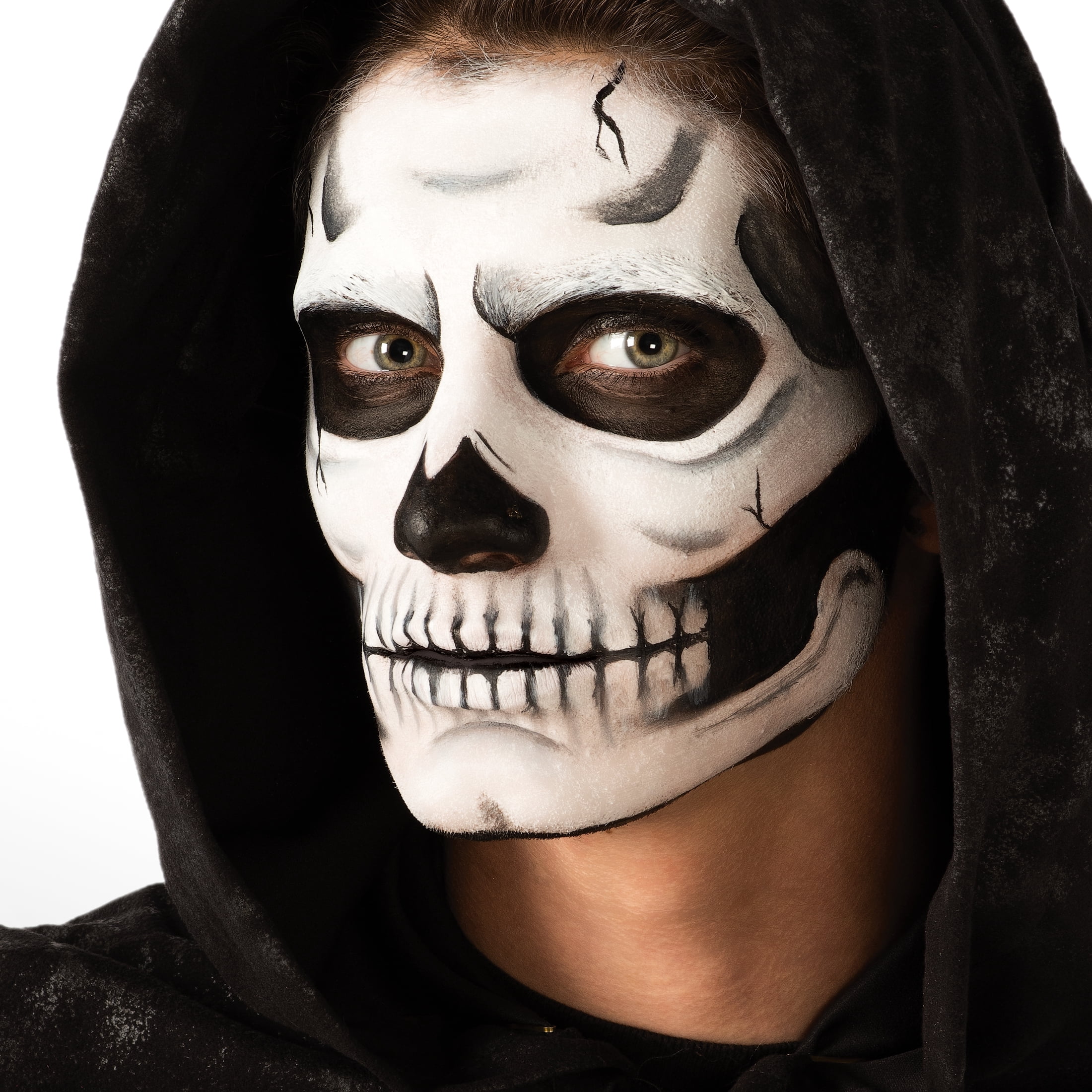 Skeleton Make-Up Kit, 4 Pieces, Halloween Costume Accessory for Adults, by Rubies