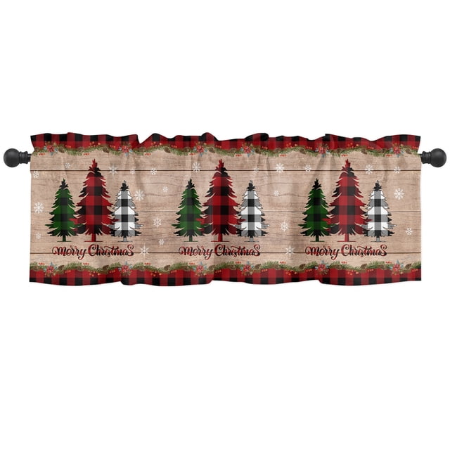 Rideau à Moins de 10 Rideau Cuisine Chambre Salle de Bain Rideau Cloison Européen Demi-Rideau Manche de Noël Rideau Demi-Ombre Rideau Court