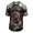 Silver, variant on Dwelliawo Men's Gothic Horror Short Sleeve Trendy T Shirt Crew Neck Rose Skull Graphic Halloween Pullover Purple 3xL