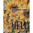 thumbnail image 5 of Pack of 2 Outdoor Pillow Covers, Hello Spring Yellow Sunflowers Brown Plaid Waterproof Square Throw Pillowcase Cushion Decorative Pillow Covers for Couch Patio Tent, 26x26 in, 5 of 6