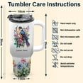 thumbnail image 6 of American Kestrel Lover Gift - 40oz Custom Tumbler with Handle, Straw & Lid - Cute Travel Mug for Bird Lover Women, Girls - Perfect Present for Christmas or Birthday, 6 of 6