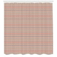 thumbnail image 3 of Chevron Shower Curtain, Optical Illusion Design Geometric Colorful Line Arrangement Chevron Zigzag Pattern, Fabric Bathroom Set with Hooks, 69W X 84L Inches Extra Long, Multicolor, by Ambesonne, 3 of 3