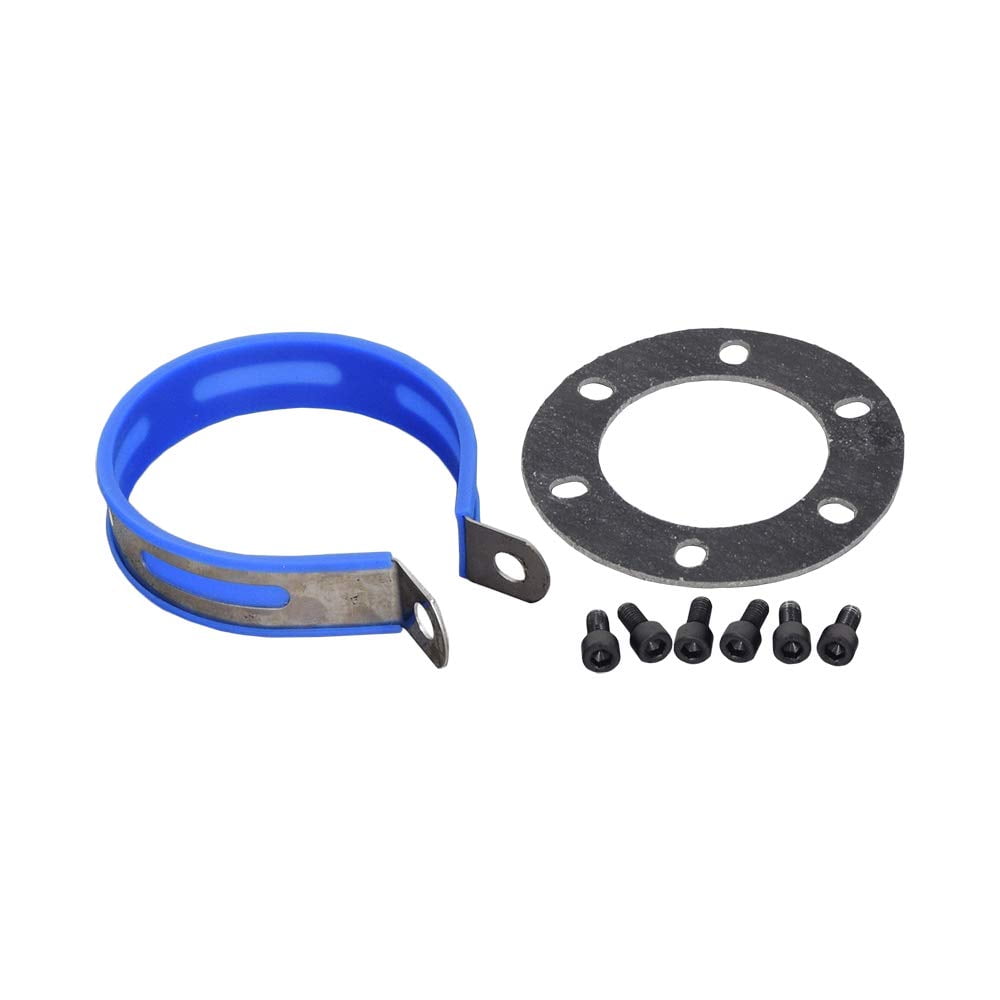 AlveyTech Short Performance Exhaust System for GY6 150cc Scooters & Go-Karts (Blue)