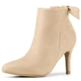 thumbnail image 1 of Unique Bargains Women's Pointed Toe Heel Side Ankle Stiletto Boots, 1 of 6