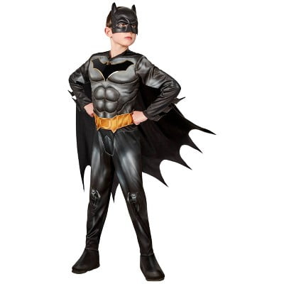Rubies DC Batman Muscle Chest Halloween Unisex Child Costume - Size Medium (M) for Ages 5-7 Years
