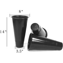 Flower 4 Tier Display Stand with 16pcs White Plastic Buckets for Fresh Flowers Heavy Duty Garden Cart Moving Flower Bucket Stand with Wheels.