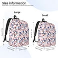 thumbnail image 2 of Wukai 4th Of July Durable Canvas Laptop Backpack,Adjustable Shoulder Straps,Water-Resistant,Large Capacity,Stylish Design, Fits 15-17in Laptops,Unisex for School,Office,Travel-Medium, 2 of 5