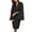 Black, variant on Womens Bodycon Pencil Dress Elegant Split Flared Sleeve Work Business Office Casual Midi Dresses