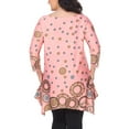 thumbnail image 2 of White Mark Womens Wheel Design Tunic Blouse, Pink, Plus Size, 1X, 2 of 2