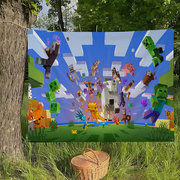 Popular Game M-Minecraft-T Retro Flags Multiple Choice Living Studio Booth Interior Decoration Banner